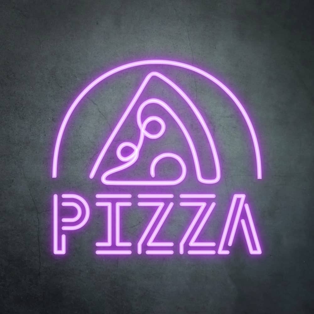 Pizza On A Plate Love Neon
